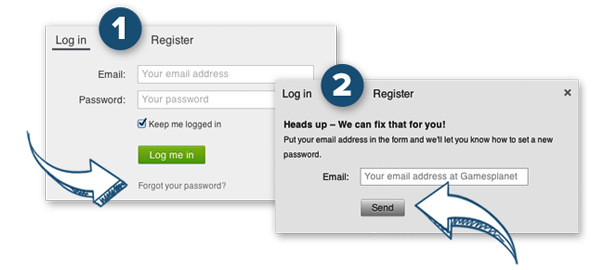 reset password